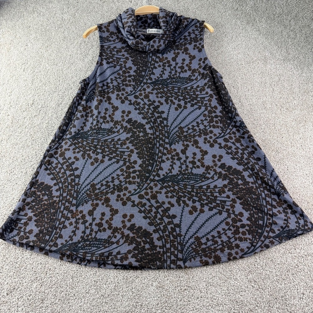 Sleeveless Cowl Neck Floral Print Swing Dress A-Line Coquette Career Womens S - Picture 8 of 10